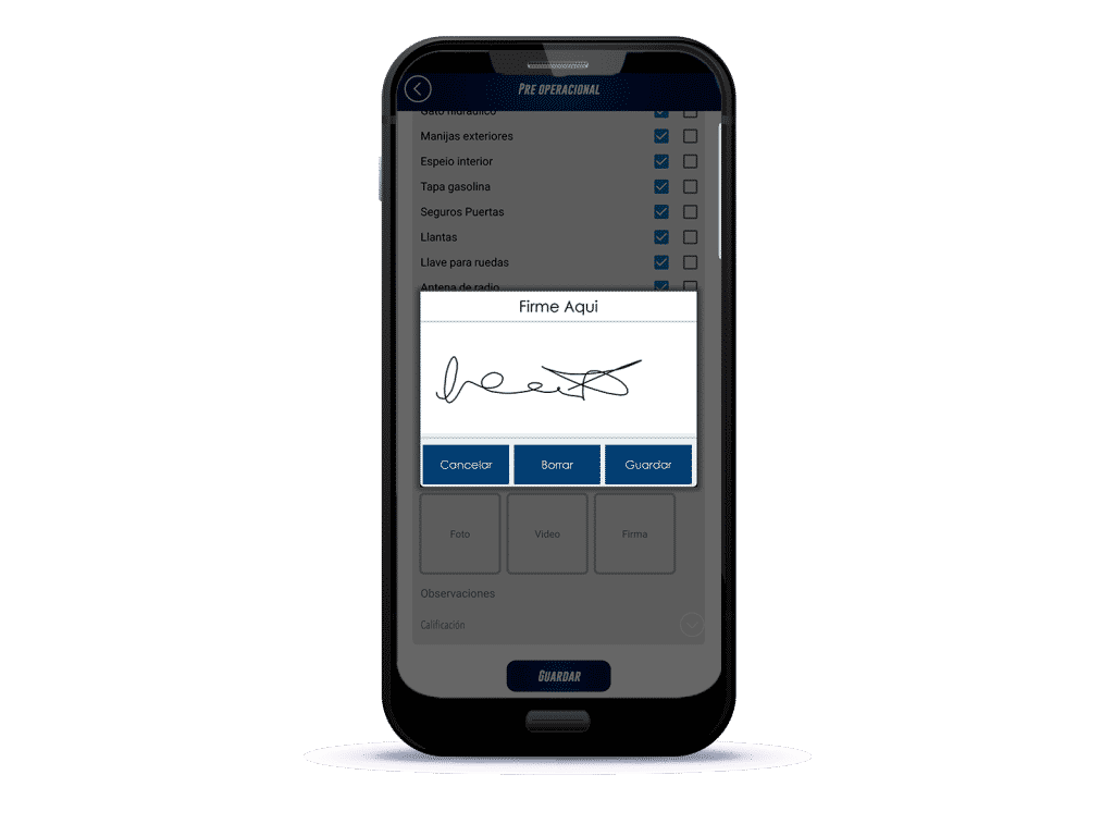 APP localizacion Rastrack firma