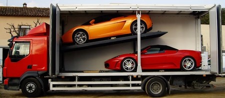 camión para transporte de autos
